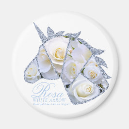Rosa White Arrow Magneet