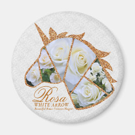 Rosa White Arrow Magneet