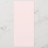 Rosa witte bloemige monogram naam bruiloft menu (Achterkant)