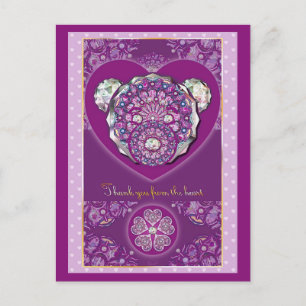 Rosace blauw of rood voor baby&child briefkaart