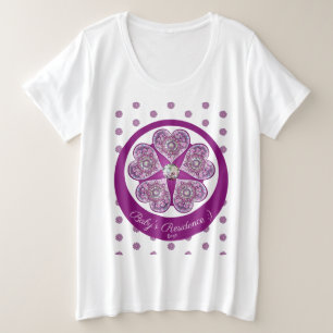 Rosace blauw of rood voor baby&child grote maat t-shirt