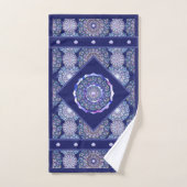 Rosace bleue (Serviette à main)