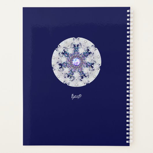 Rosace bleue et flocon de neige (Dos)