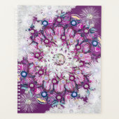 Rosace rouge cardinale et flocon de neige (Devant)