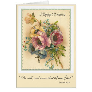 Rosaire vintage Floral Anniversaire Écriture Relig