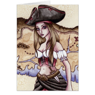 Rosalie - Treasure Map Pirate Card