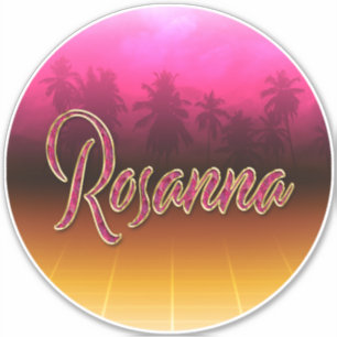 Rosanna Prénom Golden rose Autocollants