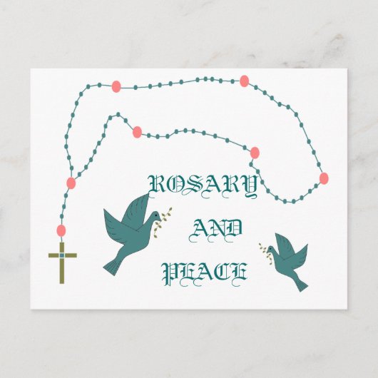 ROSARY EN PEACE BRIEFKAART (Voorkant)