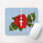 Rosary met Cross Pattern Muismat (Met muis)
