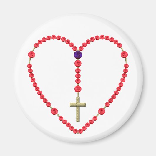 Rosary (Rode en Blauwe Rozen) Magneet (Voorkant)