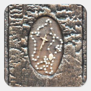 Rosary Vierkante Sticker