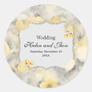 Rosas amarillas ronde sticker