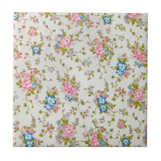 rosas pequeninas rosa e azul tegeltje (Voorkant)