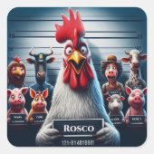 "Rosco Chicken Lineup" Sticker Sheet (Devant)