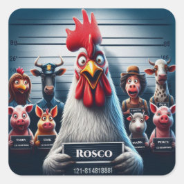 Rosco Chicken Lineup Sticker Sheet