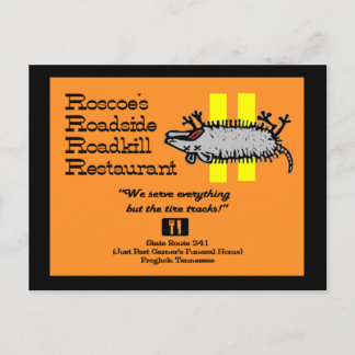 Roscoe's Roadside Roadkill Briefkaart