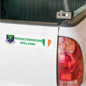 Roscommon Ireland Crest en Irish Flag Bumpersticker (Op Truck)