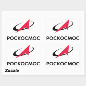 Roscosmos Logo Rechthoekige Sticker (Vel)