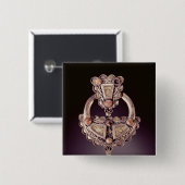 Roscrea Brooch, van Roscrea Vierkante Button 5,1 Cm (Voorkant /achterkant)