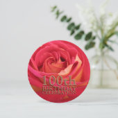 Rose 100e anniversaire Fête Invitation personnalis (Debout devant)