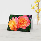 Rose 1 Carte de note vierge (Fleur jaune)