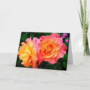 Rose 1 Carte de note vierge