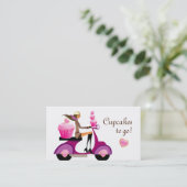 Rose 2 de fille de scooter de carte de visite de (Debout devant)