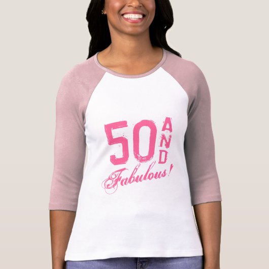 Rose 50 et fabuleux ! T-shirt d'anniversaire pour (Devant)