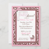 Rose A de carte d'invitation de fille de guépard (Dos)