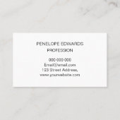 Rose à fleurs rose tendance et carte de visite élé (Dos)