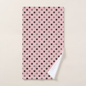 rose à thé (rouge, gris et blanc) (Serviette à main)