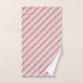 rose à thé (rouge, gris et blanc) (Serviette à main)