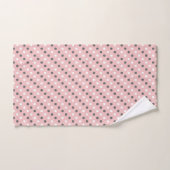 rose à thé (rouge, gris et blanc) (Serviette à main)