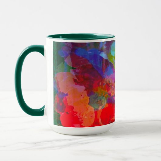 Rose Abstrait customisé Jardin Café Mug (Gauche)