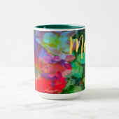 Rose Abstrait customisé Jardin Café Mug (Centre)