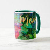Rose Abstrait customisé Jardin Café Mug (Devant droit)