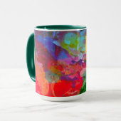 Rose Abstrait customisé Jardin Café Mug (Devant gauche)