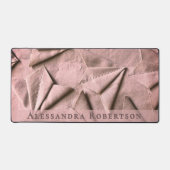 Rose abstraite Monogram Blush Rose doré Chic (Recto)