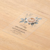 Rose acrylique Faire-part de mariage (Poser)