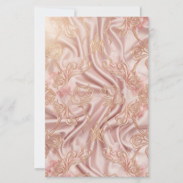 Rose Aesthetic Double-Sided Floral Stationery Pape (Voorkant)