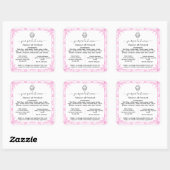 Rose Ajouter votre logo FLORIDA Cottage Étiquette (Feuille)
