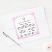 Rose Ajouter votre logo FLORIDA Cottage Étiquette (Enveloppe)