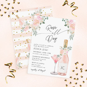 Rosé All Day Bruidsfeest Uitnodiging