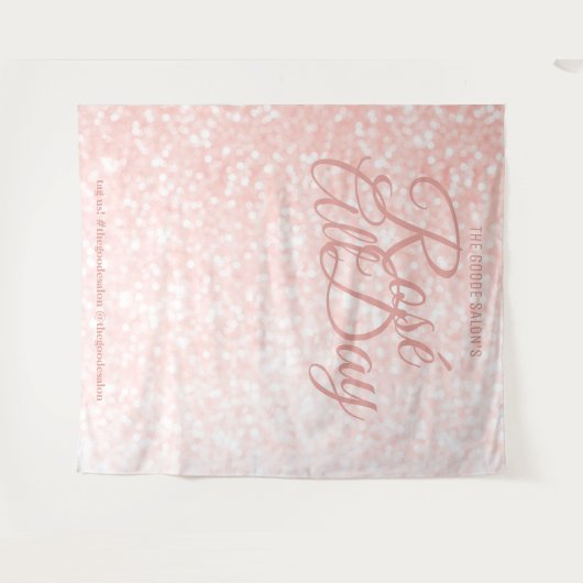 Rosé All Day | Evenement Foto Selfie Achtergrond Wandkleed (Voorkant (horizontaal))