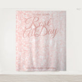 Rosé All Day | Evenement Foto Selfie Achtergrond Wandkleed (Voorkant)