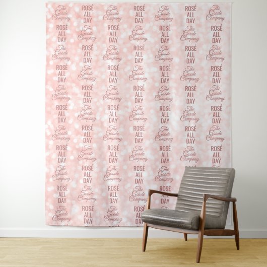 Rosé All Day Step and Repo Event Photo Backdrop Wandkleed (In situ)
