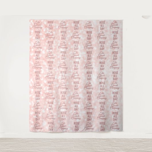 Rosé All Day Step and Repo Event Photo Backdrop Wandkleed (Voorkant)