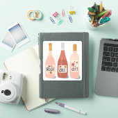 Rose All Day Wine Lovers Illustration Art Sticker (iPad Cover)