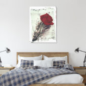 <Rose and Music>van Kim Koza 2 Canvas Afdruk (Insitu (Slaapkamer))