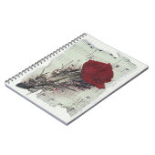 <Rose and Music>van Kim Koza 2 Notitieboek (Linkerzijde)